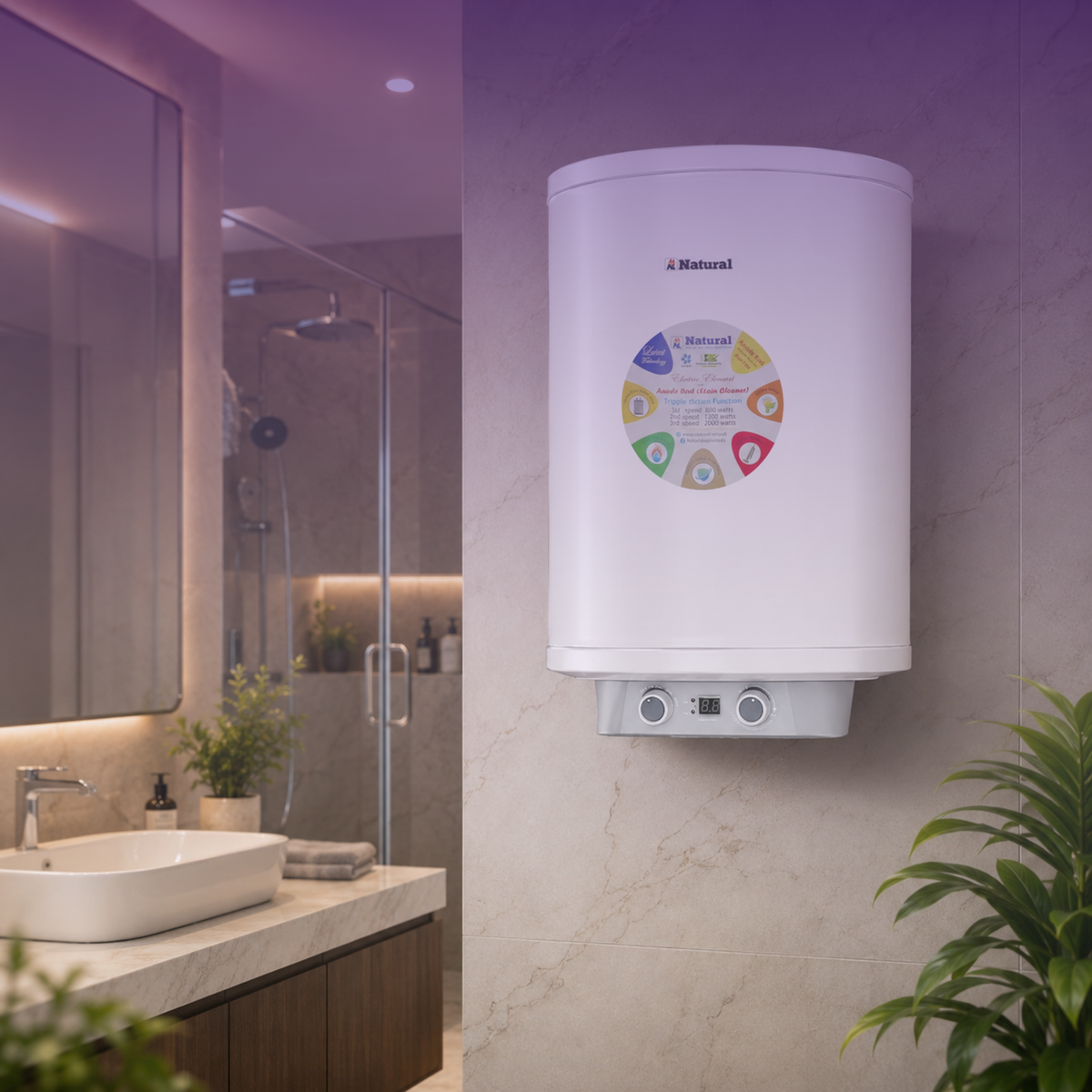 Natural Semi Instant Electric Water Heater NE-50 L